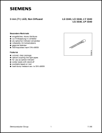 LS3340-L datasheet: Super-red LED LS3340-L