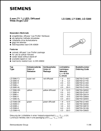 LY5380-H datasheet: 5mm yellow LED LY5380-H