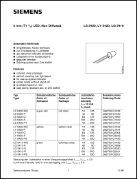 LG5410-R datasheet: 5mm green LED LG5410-R