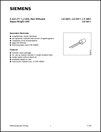 LO5411-T datasheet: 5mm orange LED LO5411-T