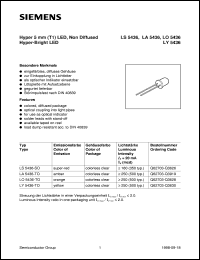 LA5436-TO datasheet: 5mm amber LED LA5436-TO