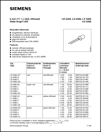 LY5480-HL datasheet: 5mm yellow LED LY5480-HL