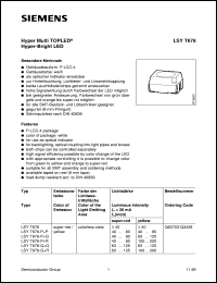 LSYT676-P+R datasheet: Multi super-red/yellow TOPLED LSYT676-P+R