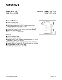 LPA672-M datasheet: Pure green SIDELED LPA672-M