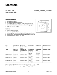 LSA679-CO datasheet: Super-red SIDELED LSA679-CO