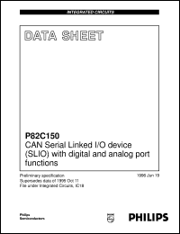 P82C150AHT/02 datasheet: CAN Serial Linked I/O device (SLIO) with digital and analog port functions P82C150AHT/02