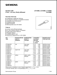LSB480-GK datasheet: Super-red 5mm x 2,5mm symbol LED LSB480-GK