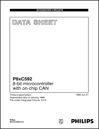 P80C592FFA/00 datasheet: 8-bit microcontroller with on-chip CAN P80C592FFA/00