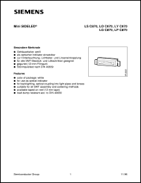 LSC870-HL datasheet: Super-red mini SIDELED LSC870-HL