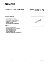 LSP380-N datasheet: Super-red 3mm LED LSP380-N