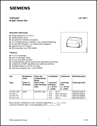 LGT671-L datasheet: Green TOPLED LGT671-L