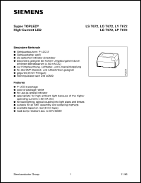 LOT672-MQ datasheet: Orange TOPLED LOT672-MQ