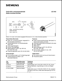 LD242-3 datasheet: GaAs infared emitter LD242-3