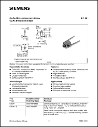 LD261 datasheet: GaAs infrared emitter LD261