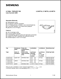 LYM779-CF datasheet: Yellow mini TOPLED LYM779-CF