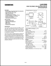 LH1550 datasheet: High voltage, solid state relay optocoupler LH1550