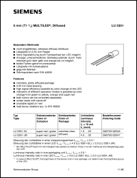 LU5351-GL datasheet: Super-red/green 5mm MULTILED LU5351-GL