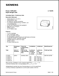 LYE676-T1 datasheet: Yellow TOPLED LYE676-T1