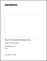 SDA9288X datasheet: Single chip PIP system SDA9288X