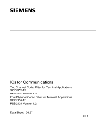 PSB2132H datasheet: 2-channel codec filter for terminal application PSB2132H