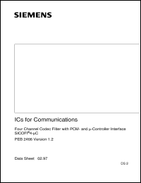 PEB2466-H datasheet: 4-channel codec filter with PCM and m-controler interface PEB2466-H