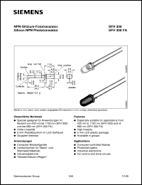 SFH300FA-2 datasheet: Silicon NPN phototransistor SFH300FA-2