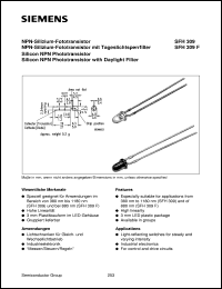 SFH309F-5 datasheet: Silicon NPN phototransistor SFH309F-5