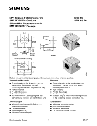 SFH325 datasheet: Silicon NPN phototransistor SFH325