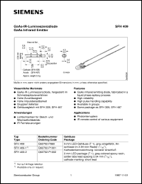 SFH409 datasheet: GaAs infrared emitter SFH409