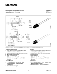 SFH415-T datasheet: GaAs infrared emitter SFH415-T