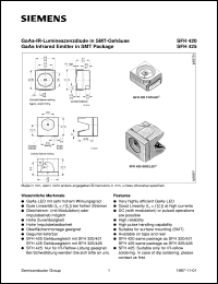 SFH420 datasheet: GaAs infrared emitter SFH420