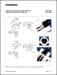 SFH4580 datasheet: GaAs infrared emitter SFH4580