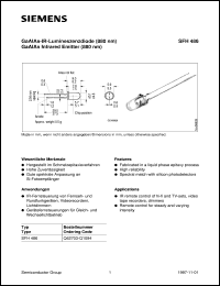 SFH486 datasheet: GaAlAs infrared emitter SFH486