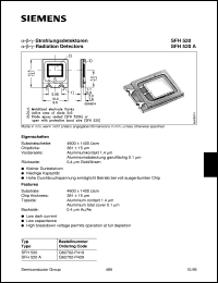 SFH520 datasheet: Radiation detector SFH520