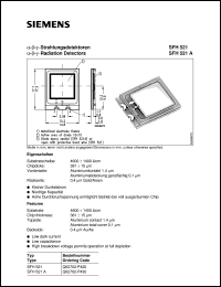 SFH521 datasheet: Radiation detector SFH521