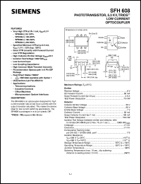SFH608-2 datasheet: Phototransistor optocoupler SFH608-2