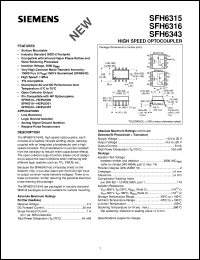 SFH6316 datasheet: High-speed optocoupler SFH6316
