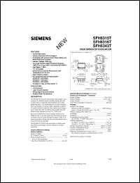 SFH6316T datasheet: High-speed optocoupler SFH6316T