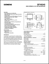 SFH6345 datasheet: High speed optocoupler SFH6345