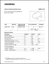 SMBD6100 datasheet: Silicon switching diode array SMBD6100