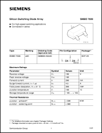 SMBD7000 datasheet: Silicon switching diode array SMBD7000