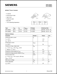 SPU13N05L datasheet: N-channel SIPMOS power transistor SPU13N05L