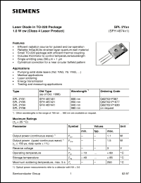 SPL2Y85 datasheet: Laser diode SPL2Y85