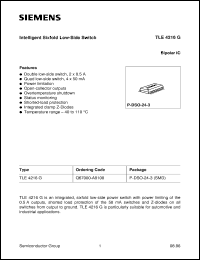 TLE4216G datasheet: Intelligent sixfold low-side switch TLE4216G