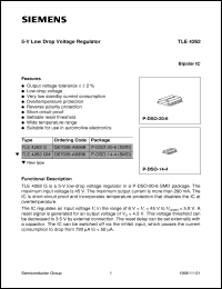 TLE4262GM datasheet: 5-V low-drop voltage regulator TLE4262GM