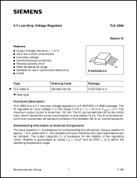 TLE4266G datasheet: 5-V low-drop voltage regulator TLE4266G