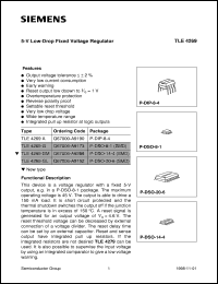 TLE4269GM datasheet: 5-V low-drop fixed voltage regulator TLE4269GM