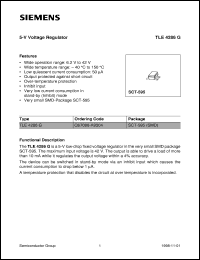 TLE4286G datasheet: 5V voltage regulator TLE4286G
