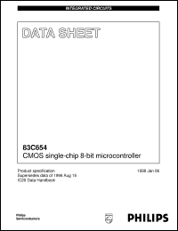 83C654 datasheet: CMOS single-chip 8-bit microcontroller 83C654