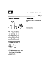 F5E1 datasheet: Hermetic  Infrared Light Emitting Diode. 880 nm AlGaAs F5E1